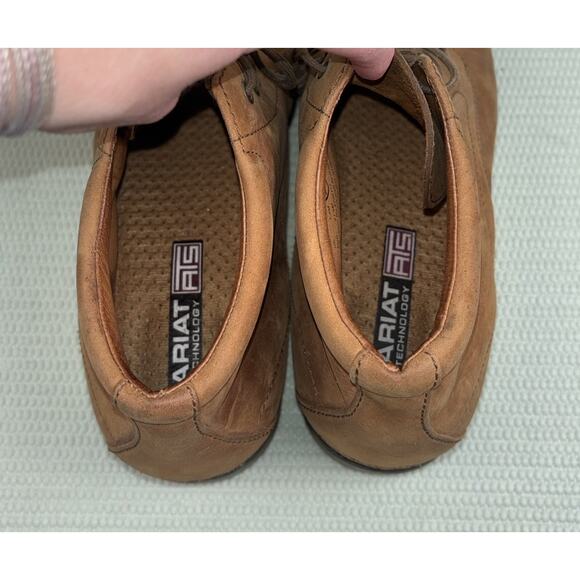 Ariat Lacer Brown Leather Lace Up Western Roper Boots Women’s Size 10B 12225 - Picture 10 of 10